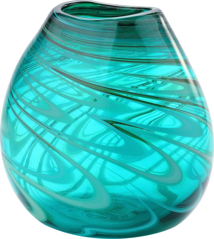 Mercury Row Turquoise Glass Table Vase And Reviews Wayfair 1299